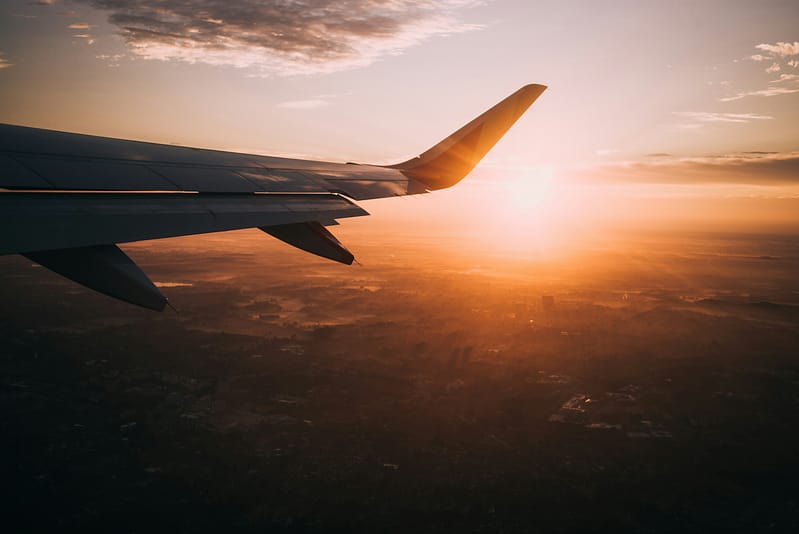 view from the window of a commercial aircraft